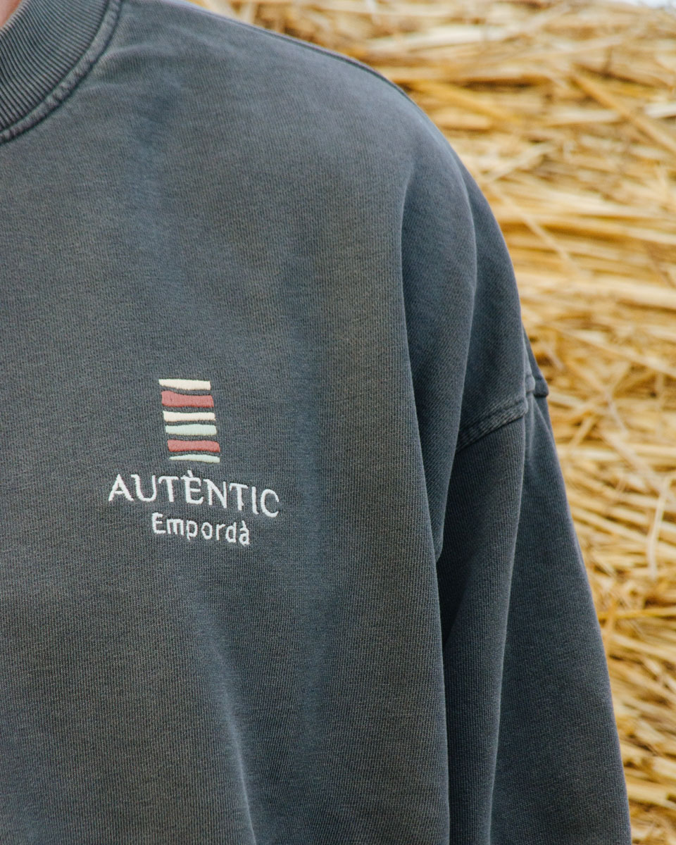 Sudadera Gris Oscuro detalle